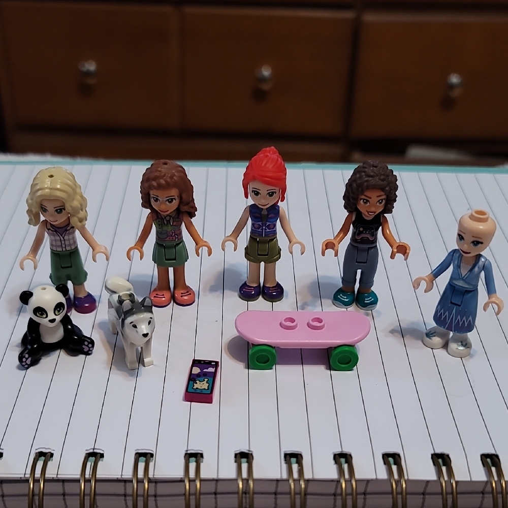 Mini Friends with Skateboard, Bike,Animals And Blob (Set Of 12)